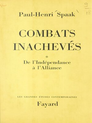 cover image of Combats inachevés (1)